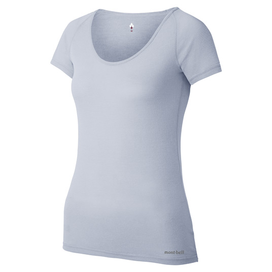 ジオライン L.W.UネックTシャツ Women's ライトブルー